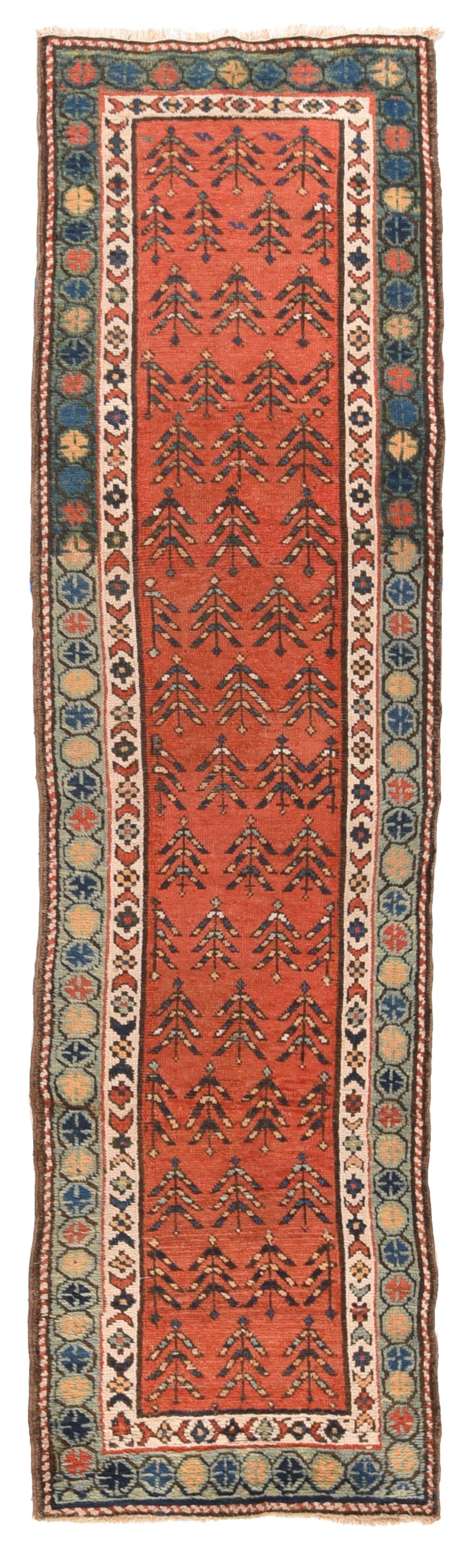 Antique Light Blue Persian Heriz Area Rug