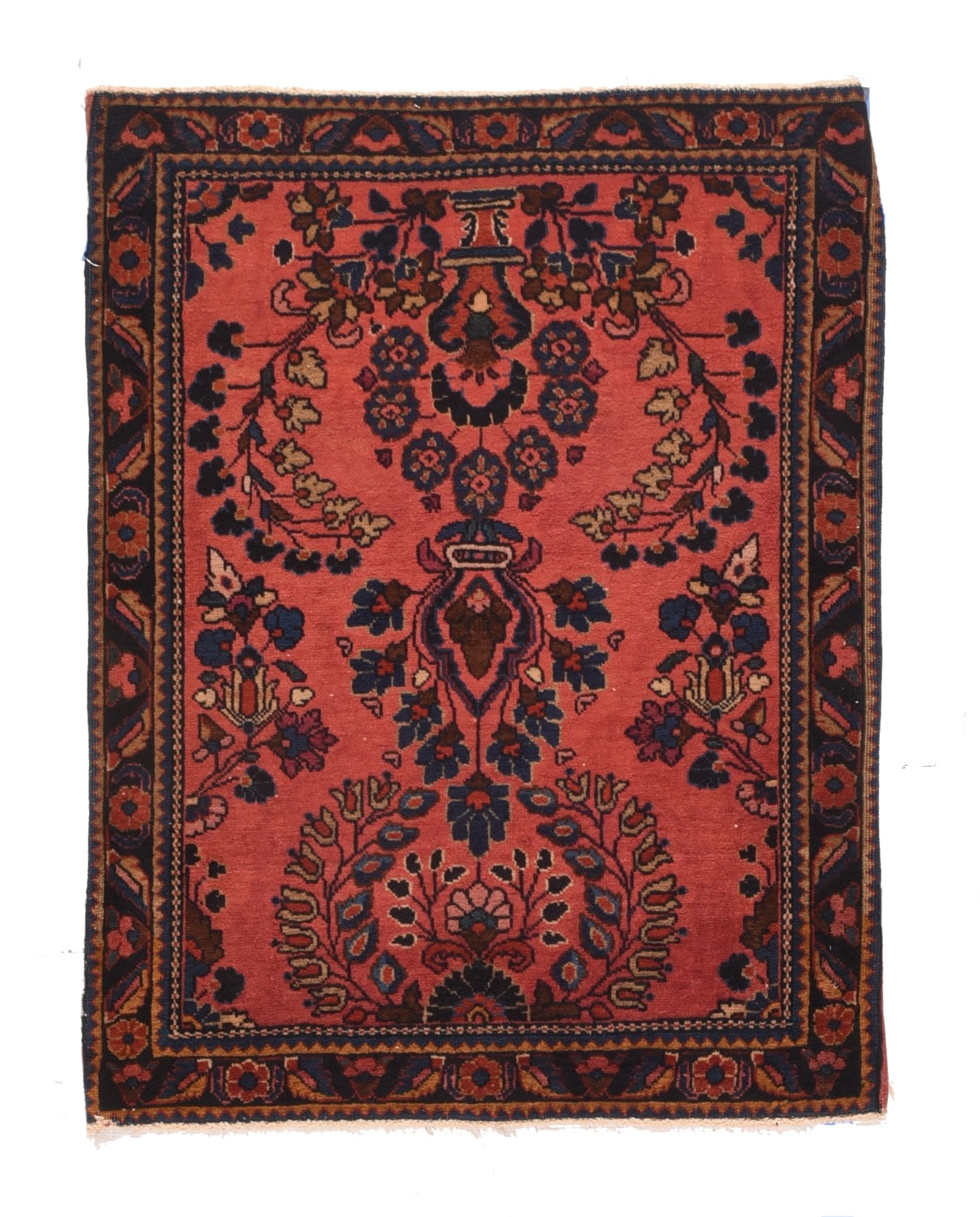 Antique Rust Mohajeran Sarouk Area Rug