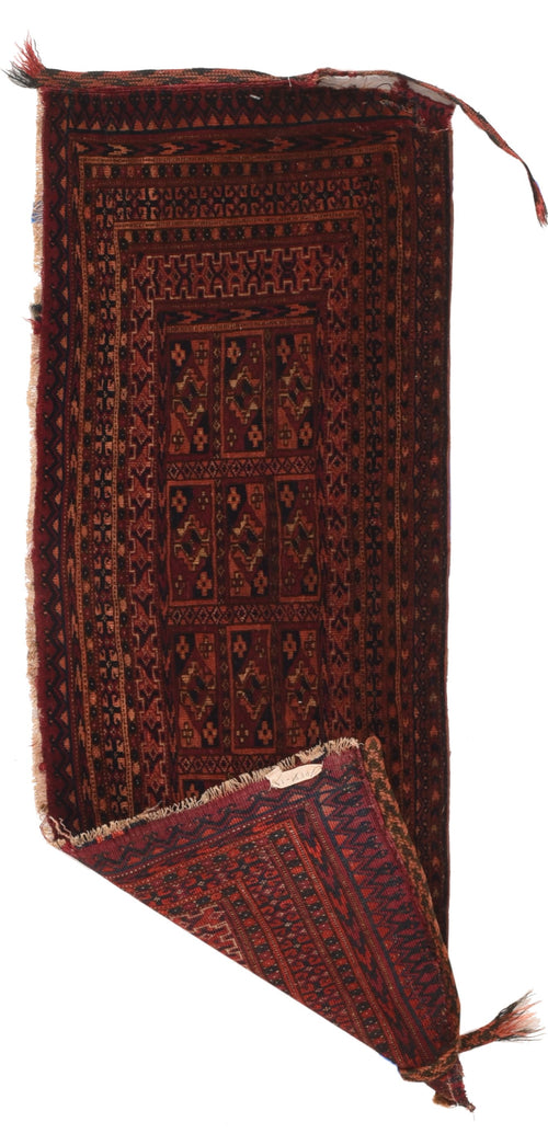 Excellent Brown Russian Bokara Back Face  Area Rug