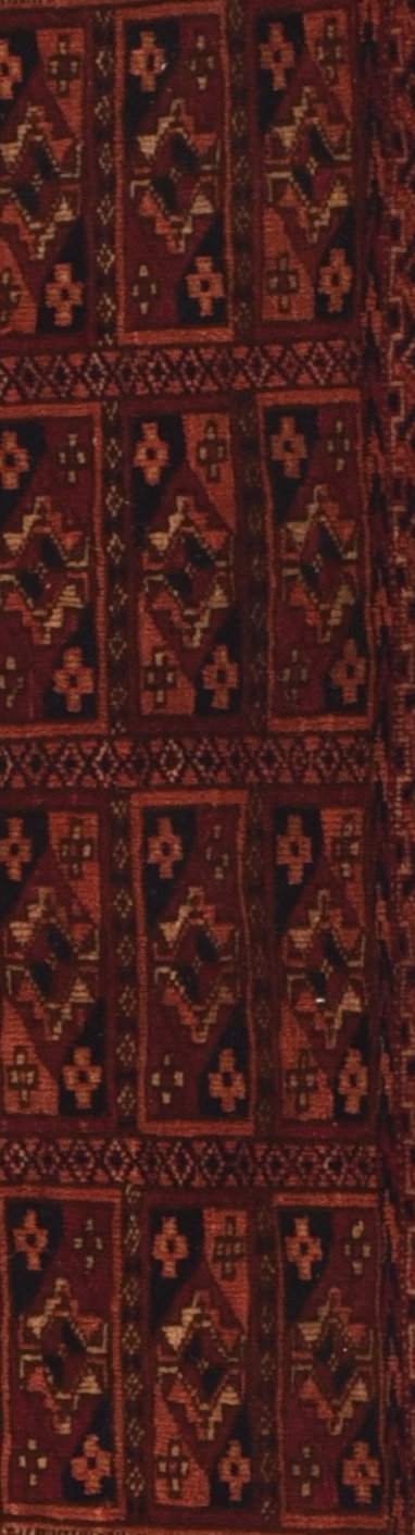 Excellent Brown Russian Bokara Back Face  Area Rug