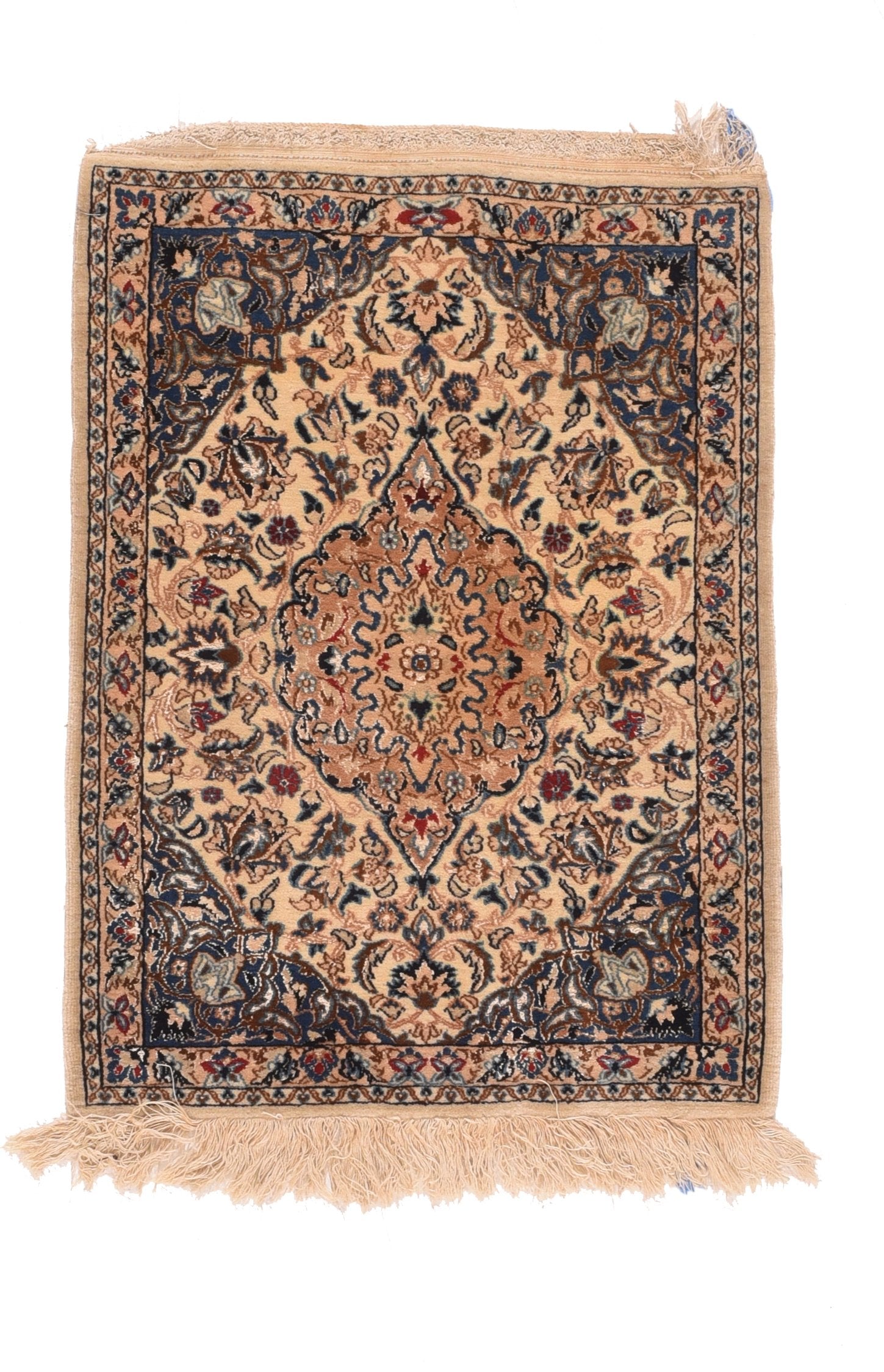 Semi Antique Light Blue Persian Nain Area Rug