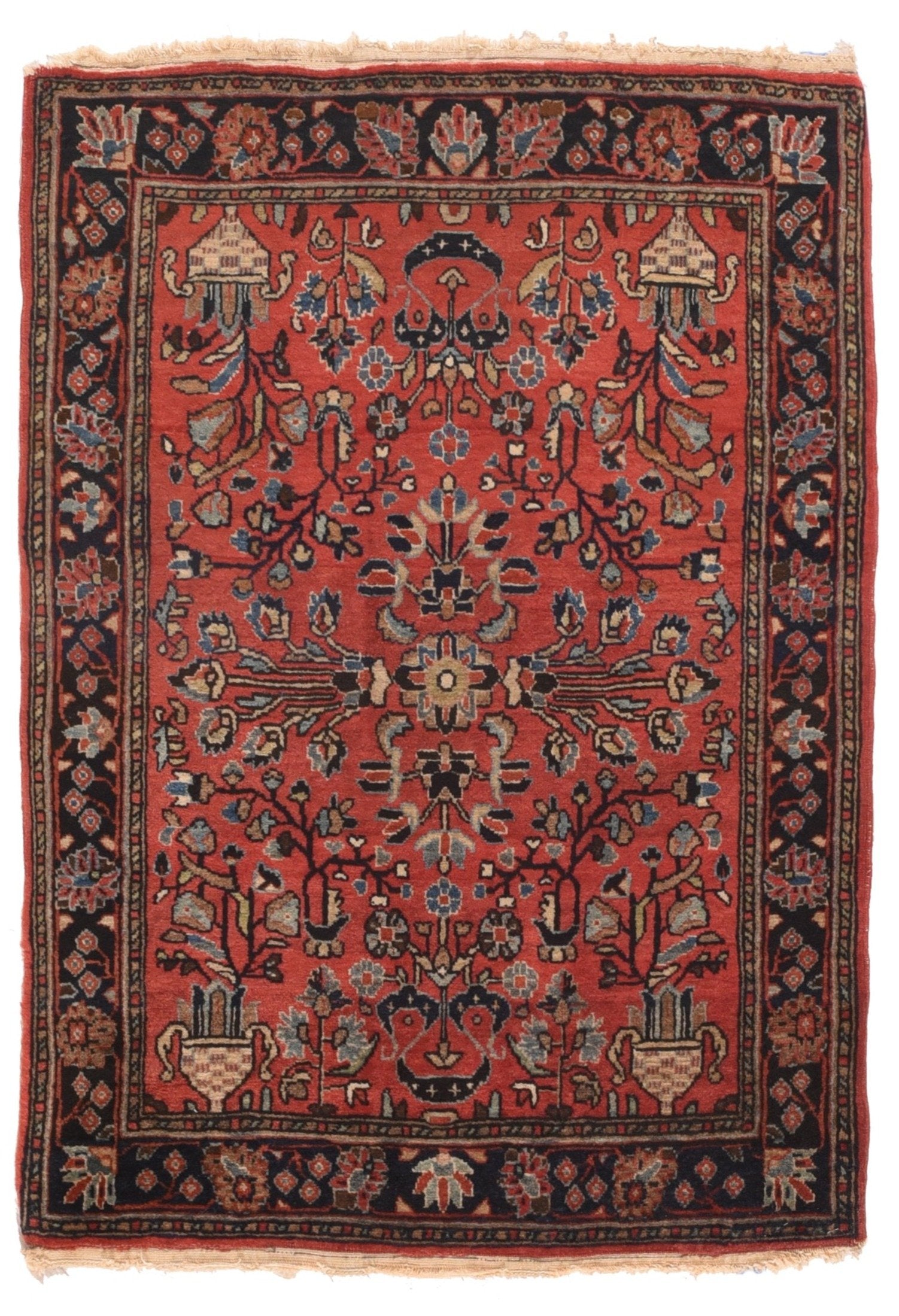 Antique Light Blue Mohajeran Sarouk Area Rug