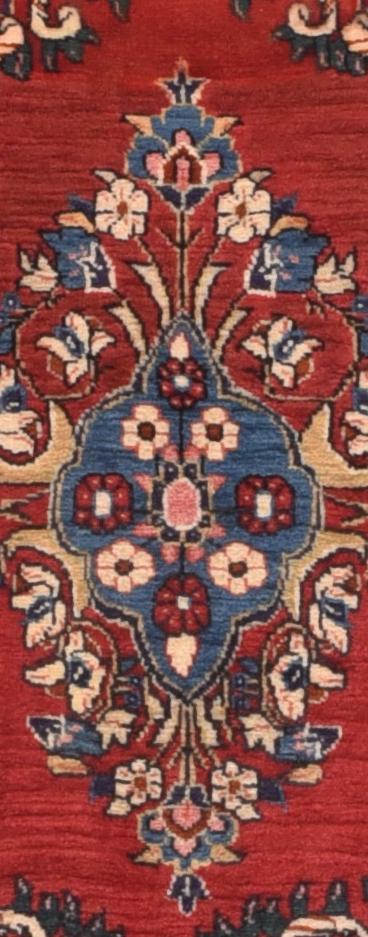 Semi Rust Persian Sarouk Area Rug