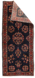 Antique Persian Navy Mohajeran Sarouk Area Rug