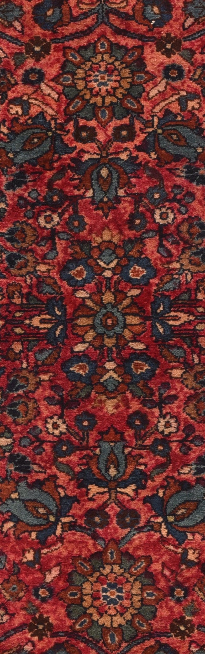 Antique Red Persian Lilihan Area Rug