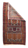 Semi Beige Turkish Tribal Area Rug