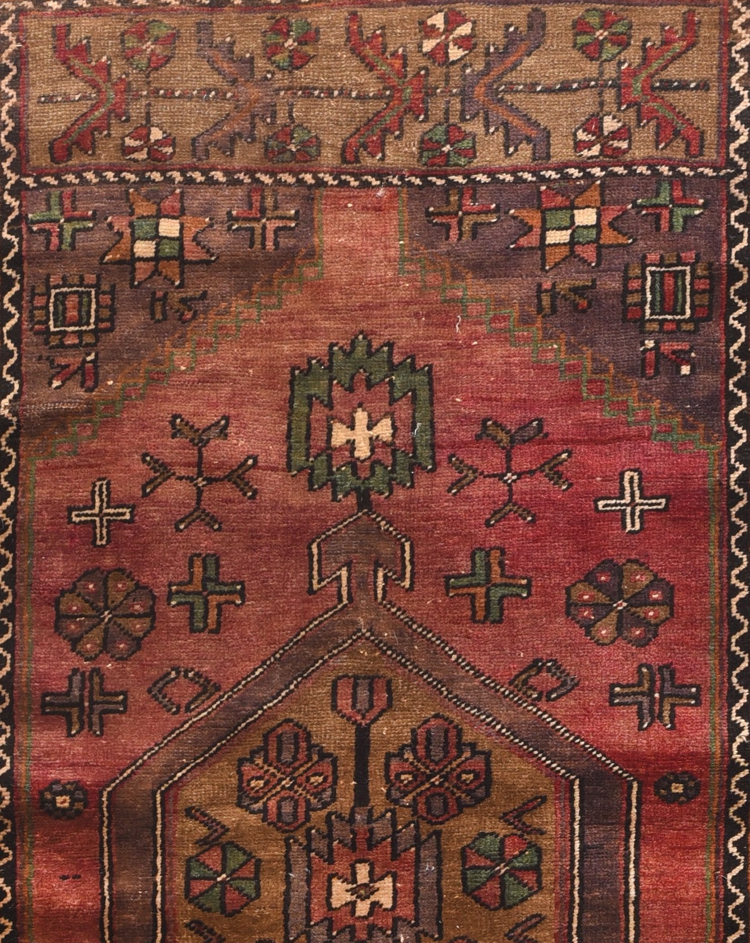 Semi Brown Afghan Silk Area Rug