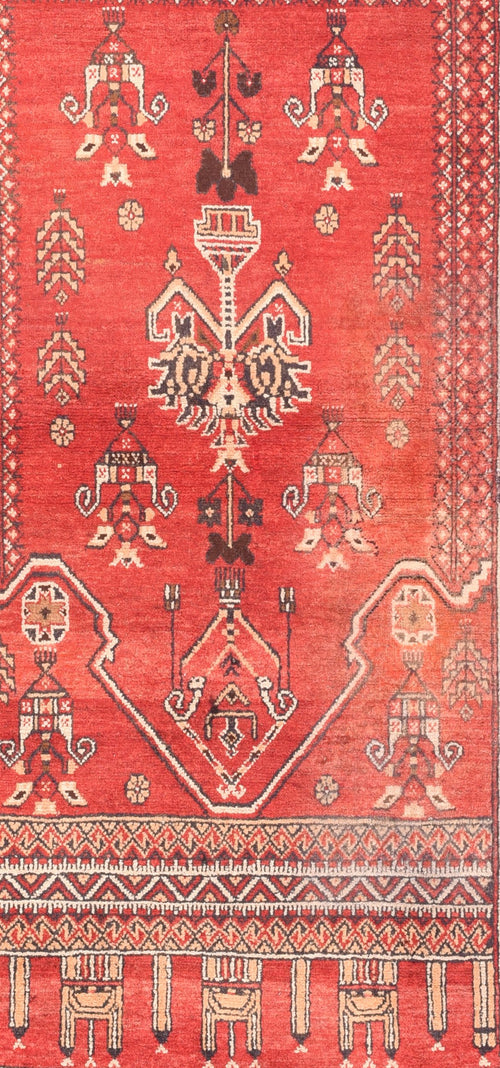 Semi Rust Semi-Antique Afghan Balouch Prayer Design Area Rug