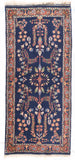 Semi Antique Navy Fine Persian Sarouk Area Rug