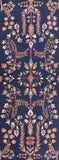 Semi Navy Fine Persian Sarouk Area Rug