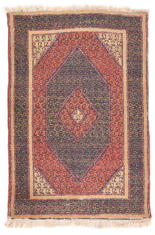 Antique Rust Turkish Tribal Area Rug