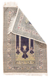 Semi Green Pistachio Turkish Silk Prayer Area Rug