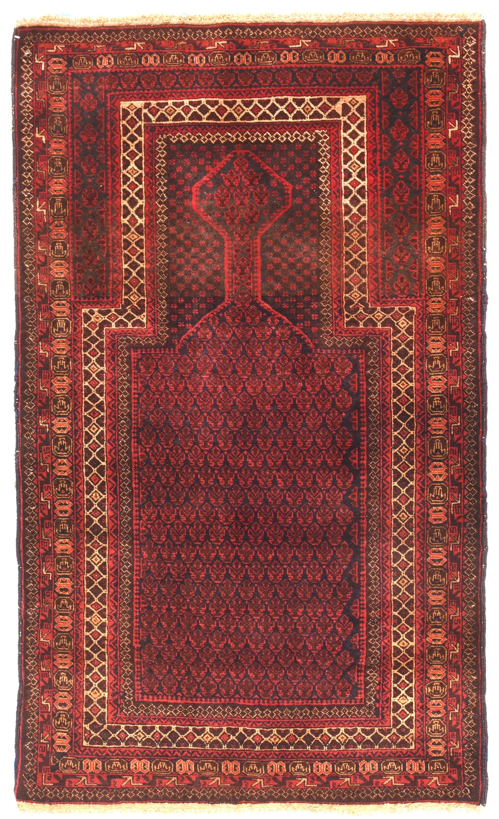 Fine Vintage Afghan Balouch Tribal Rug.