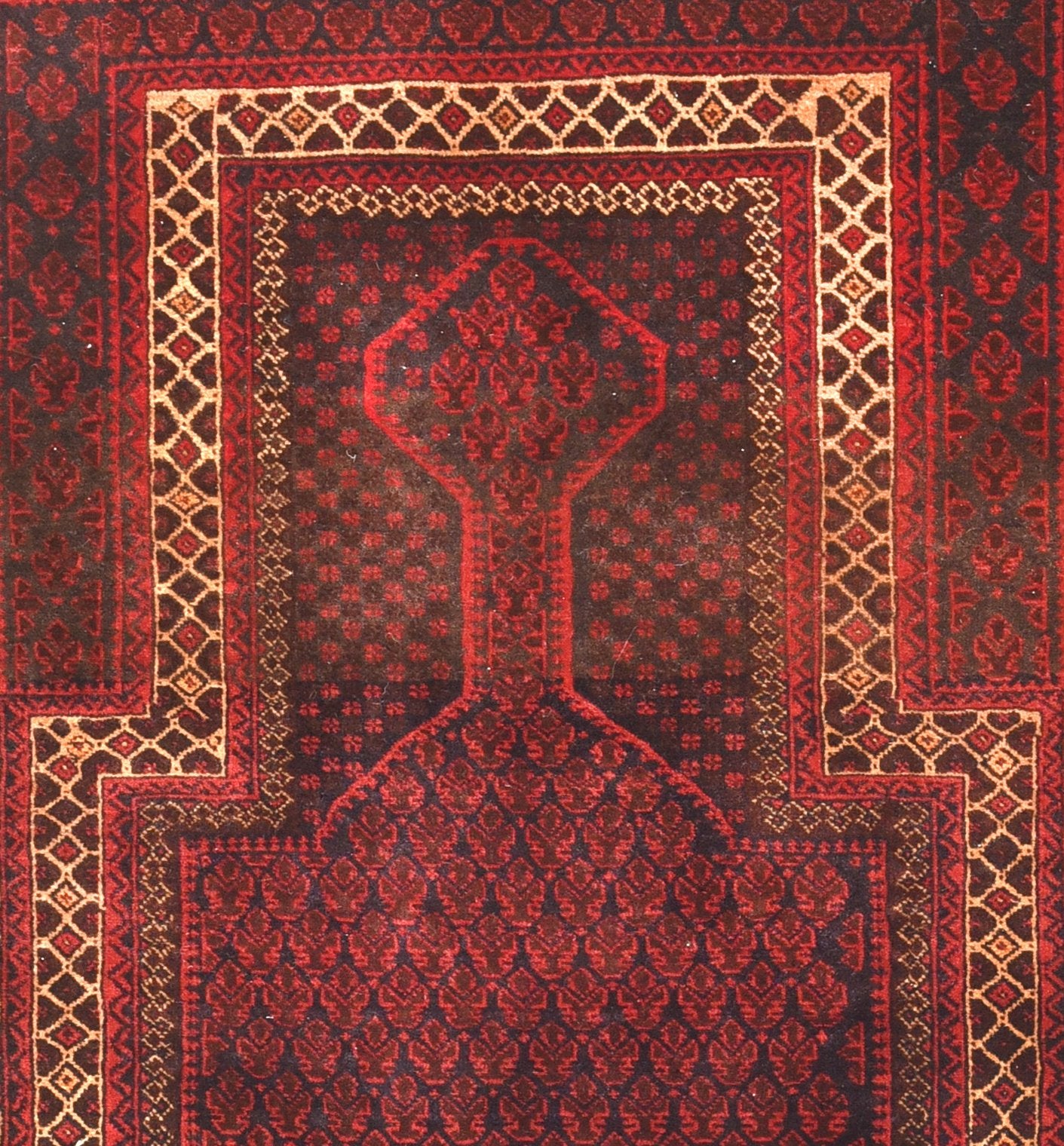 Fine Vintage Afghan Balouch Tribal Rug.