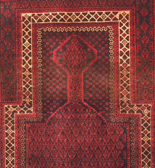 Fine Vintage Afghan Balouch Tribal Rug.