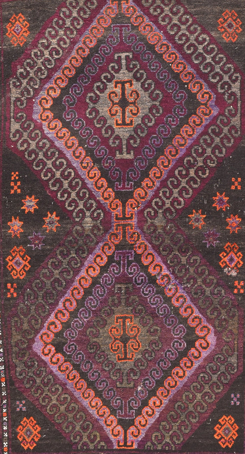 Semi Dark Gray Afghan Balouch Area Rug