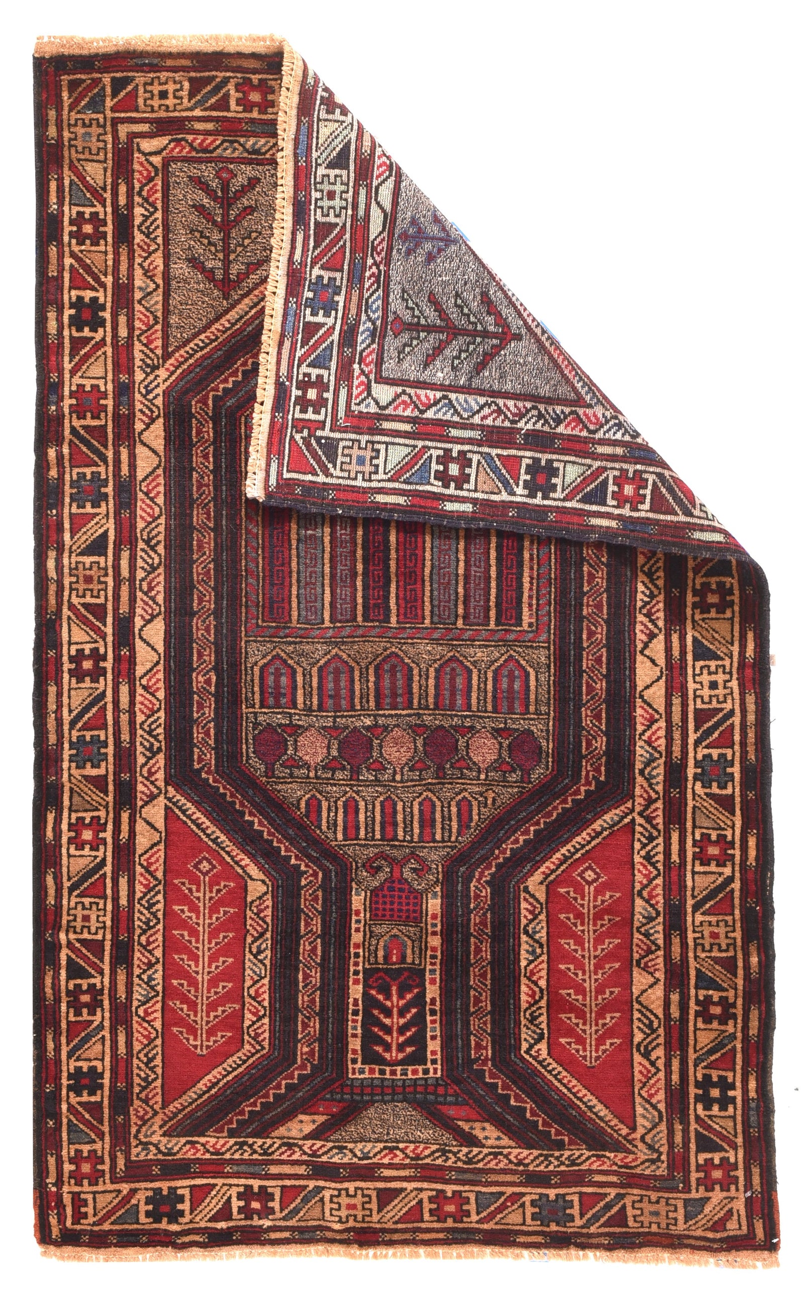 Fine Vintage Afghan Balouch Tribal Rug.