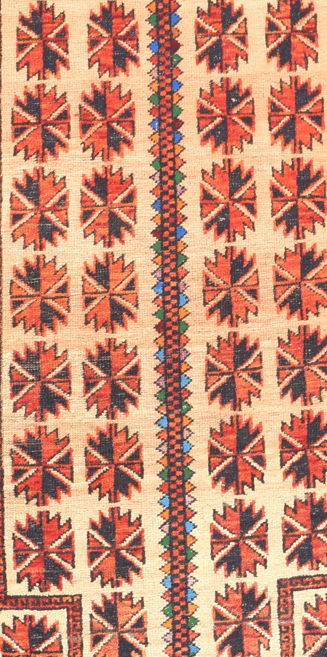 Semi Ivory Persian Balouch, 3'2" X 4'2" Area Rug