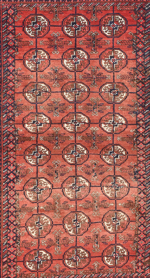 Semi Rust Afghan Bokara Area Rug