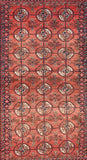 Semi Rust Afghan Bokara Area Rug