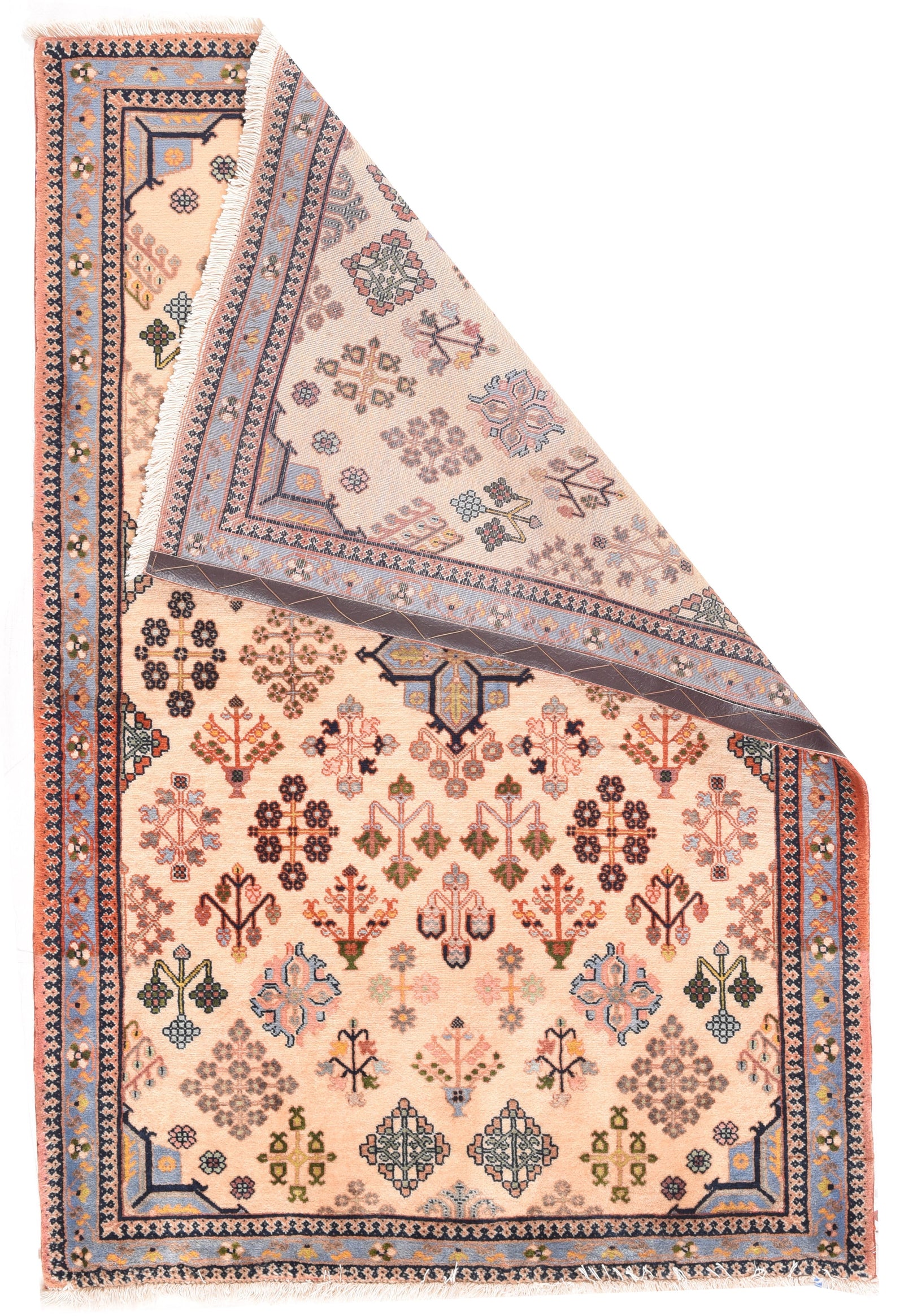 Semi Ivory Fine Persian Tribal Kashkuli Area Rug
