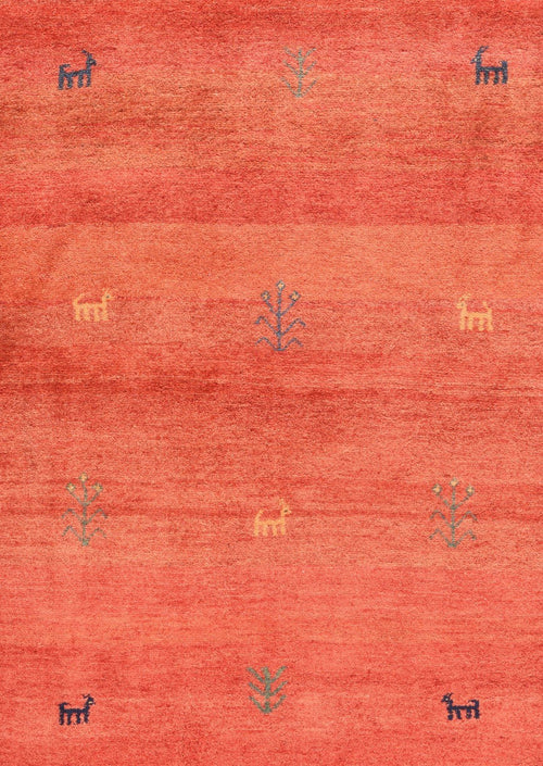 Semi-Antique Persian Gabbeh, Size 4'0" X 5'2"