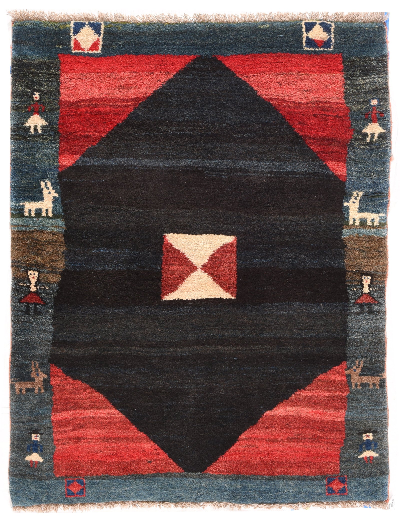 Fine Semi Antique Persian Tribal Gabbeh Rug