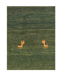 Semi Green Fine Tribal Persian Gabbeh Area Rug
