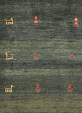 Semi Green Persian Gabbeh Area Rug