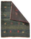 Semi Green Persian Gabbeh Area Rug