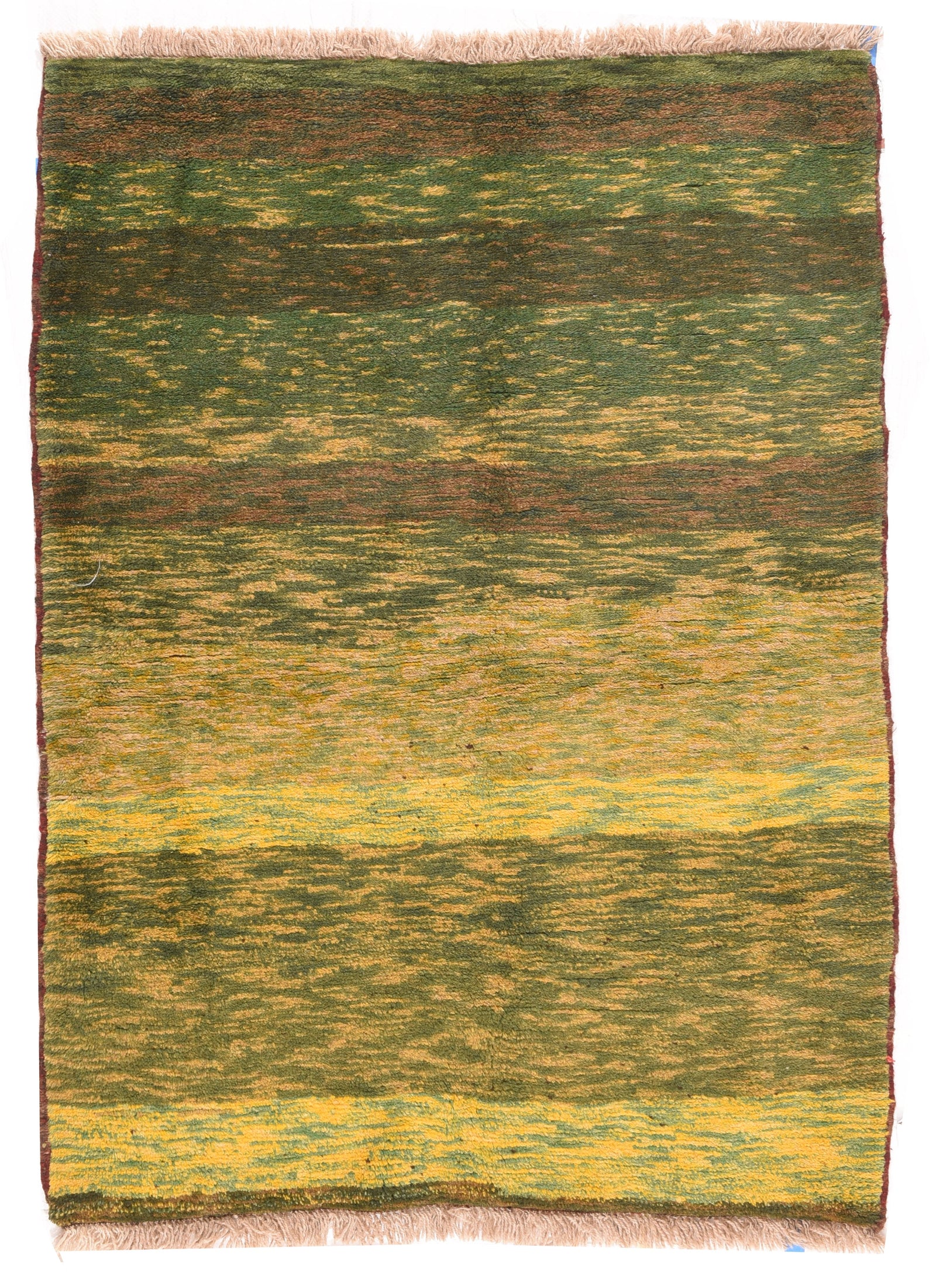 Semi Antique Light Green Persian Gabbeh Area Rug