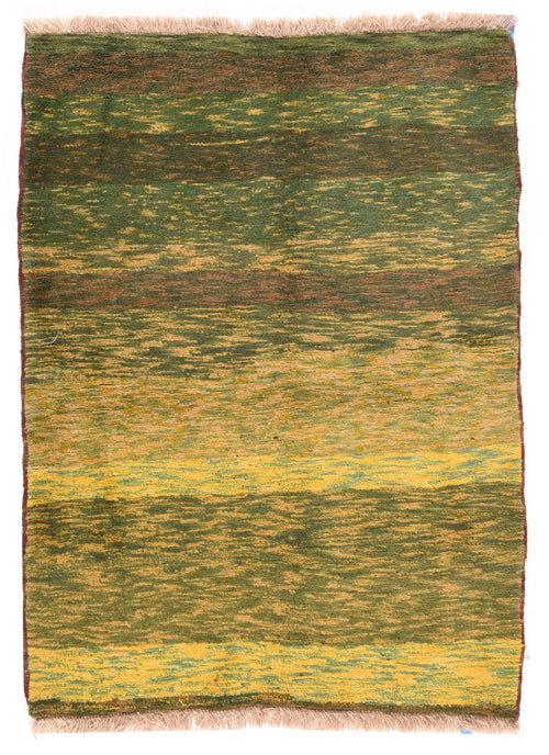 Semi Antique Light Green Persian Gabbeh Area Rug