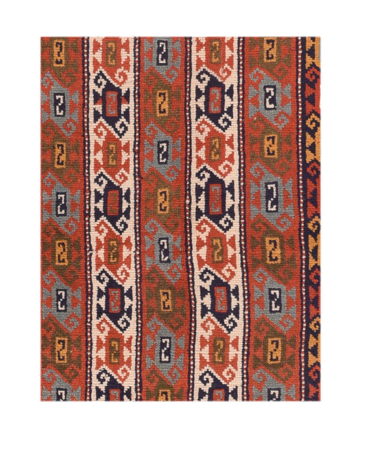 Semi Brown Fine Kurd Kazak Area Rug
