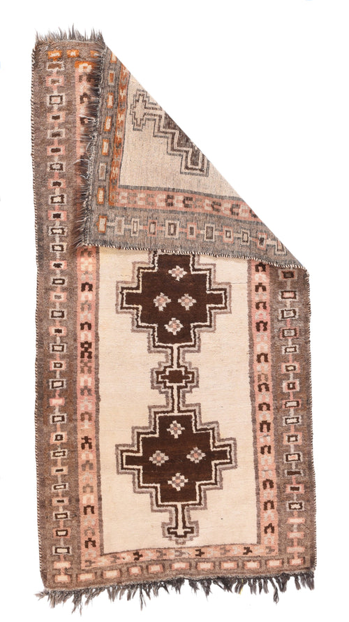 Semi White Fine Persian Tribal Gabbeh Area Rug