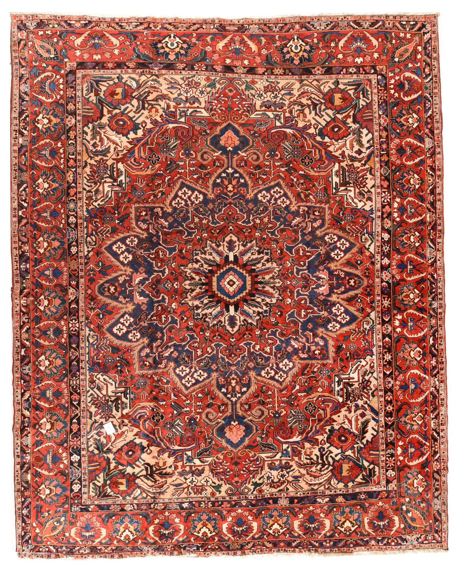 Semi Antique Rust Fine Persian Bakhtiari Area Rug