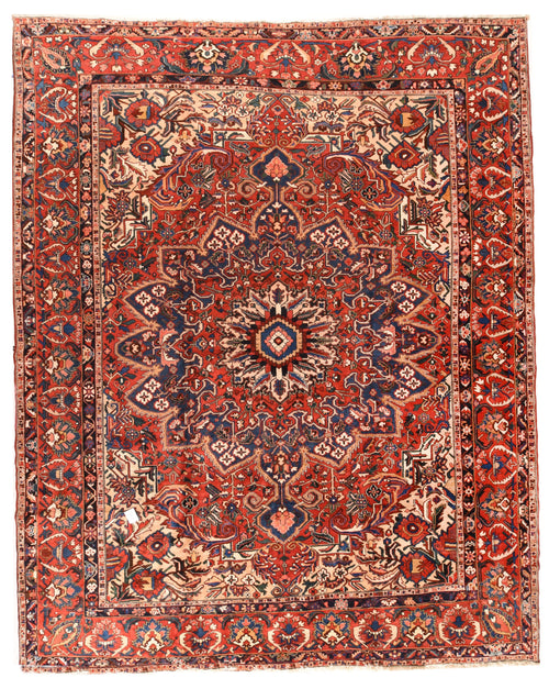 Semi Antique Rust Fine Persian Bakhtiari Area Rug