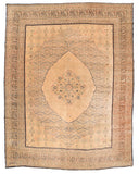 Antique Ivory Hand Knotted Persian Tabriz Area Rug