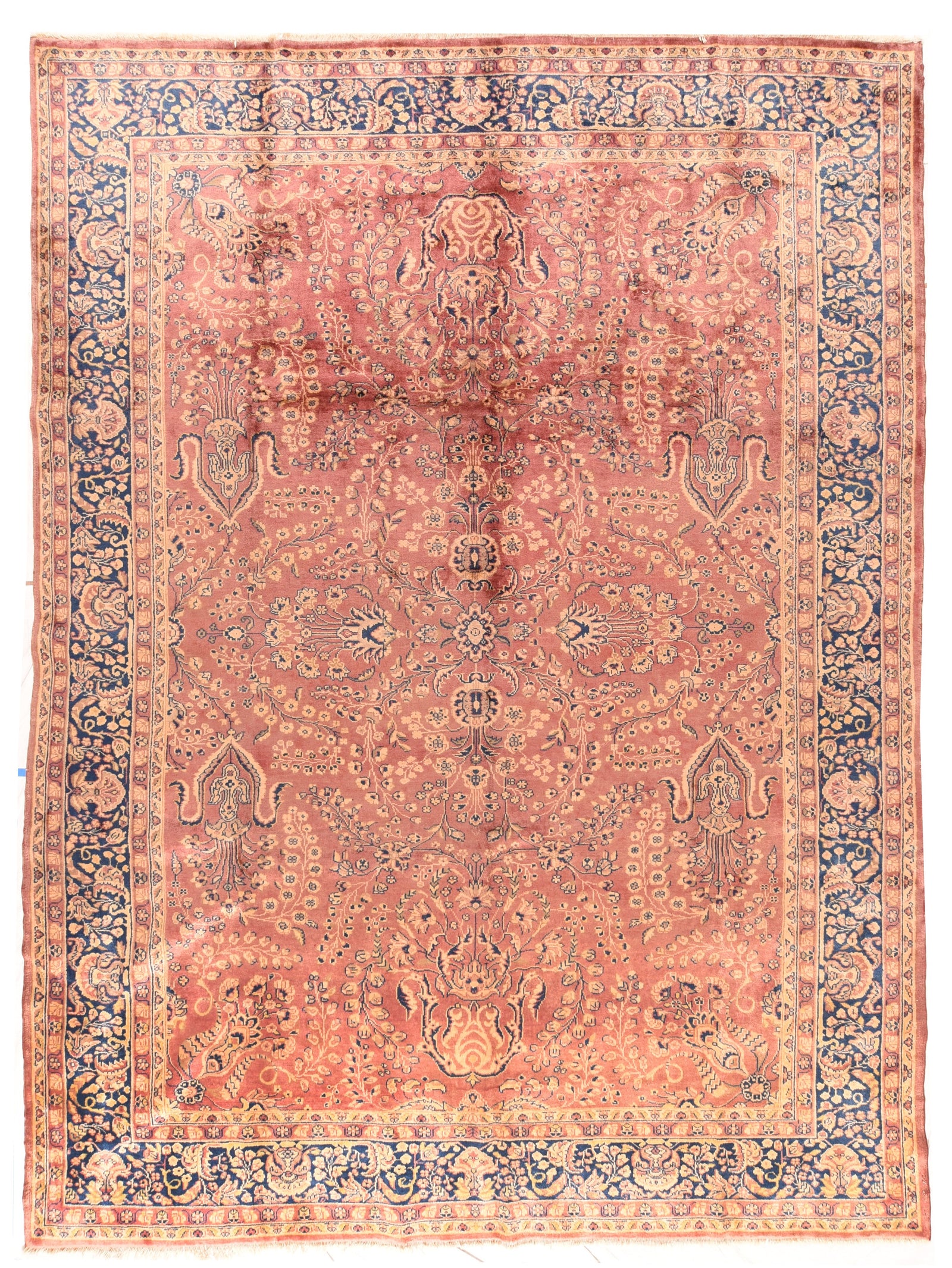 Hand Knotted Indian Indo Tabriz Wool