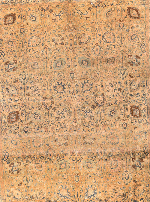 Hand Knotted Persian Tabriz Wool & Silk