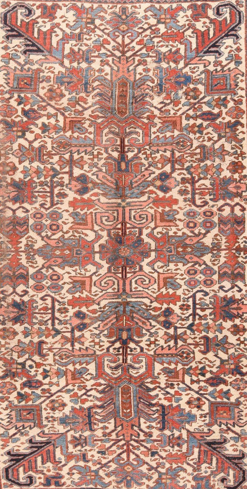 Antique Persian Heriz, Size 6'7" X 9'4"
