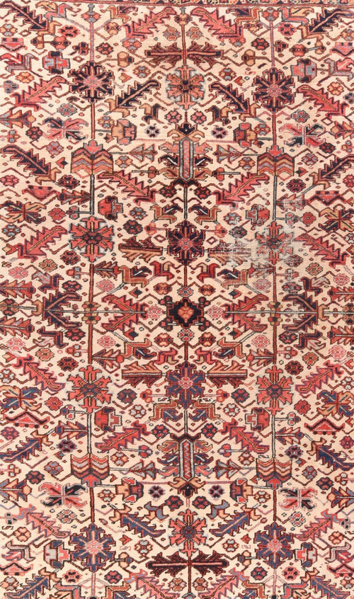 Antique Persian Heriz, Size 8'1" X 11'0" 