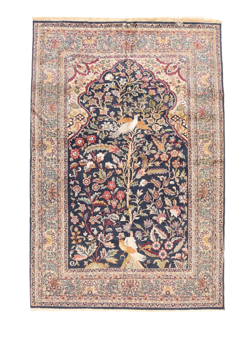 Hand Knotted Persian Tabriz Wool & Silk