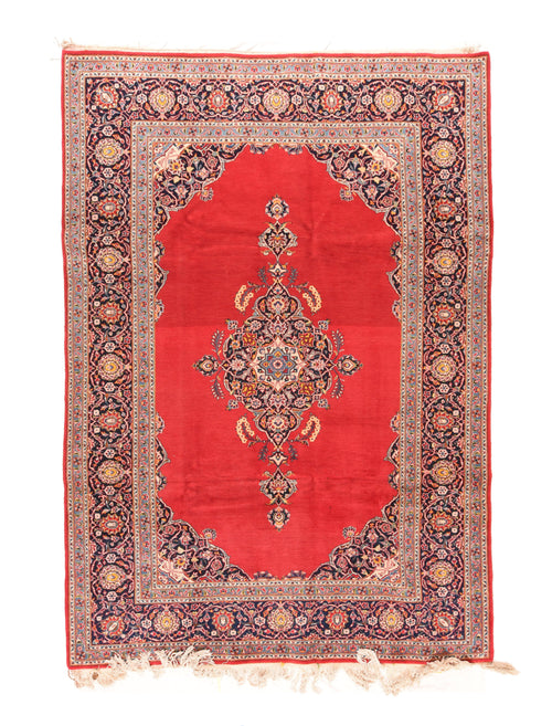 Semi Antique Fine Persian Kashan Area Rug