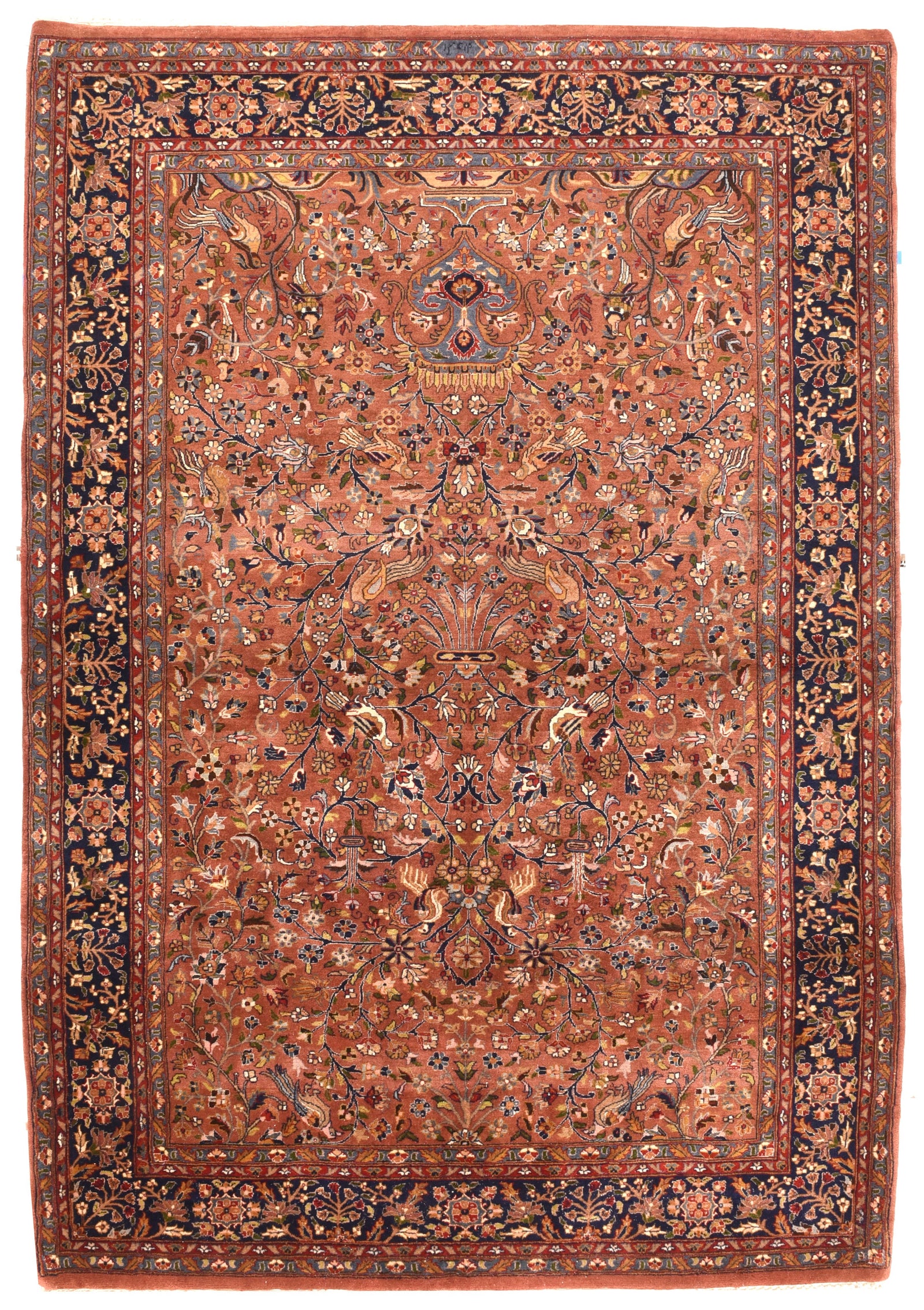 Semi Antique Fine Indo Tabriz Area Rug