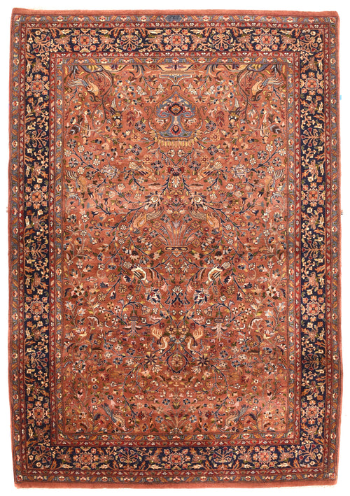 Semi Antique Fine Indo Tabriz Area Rug