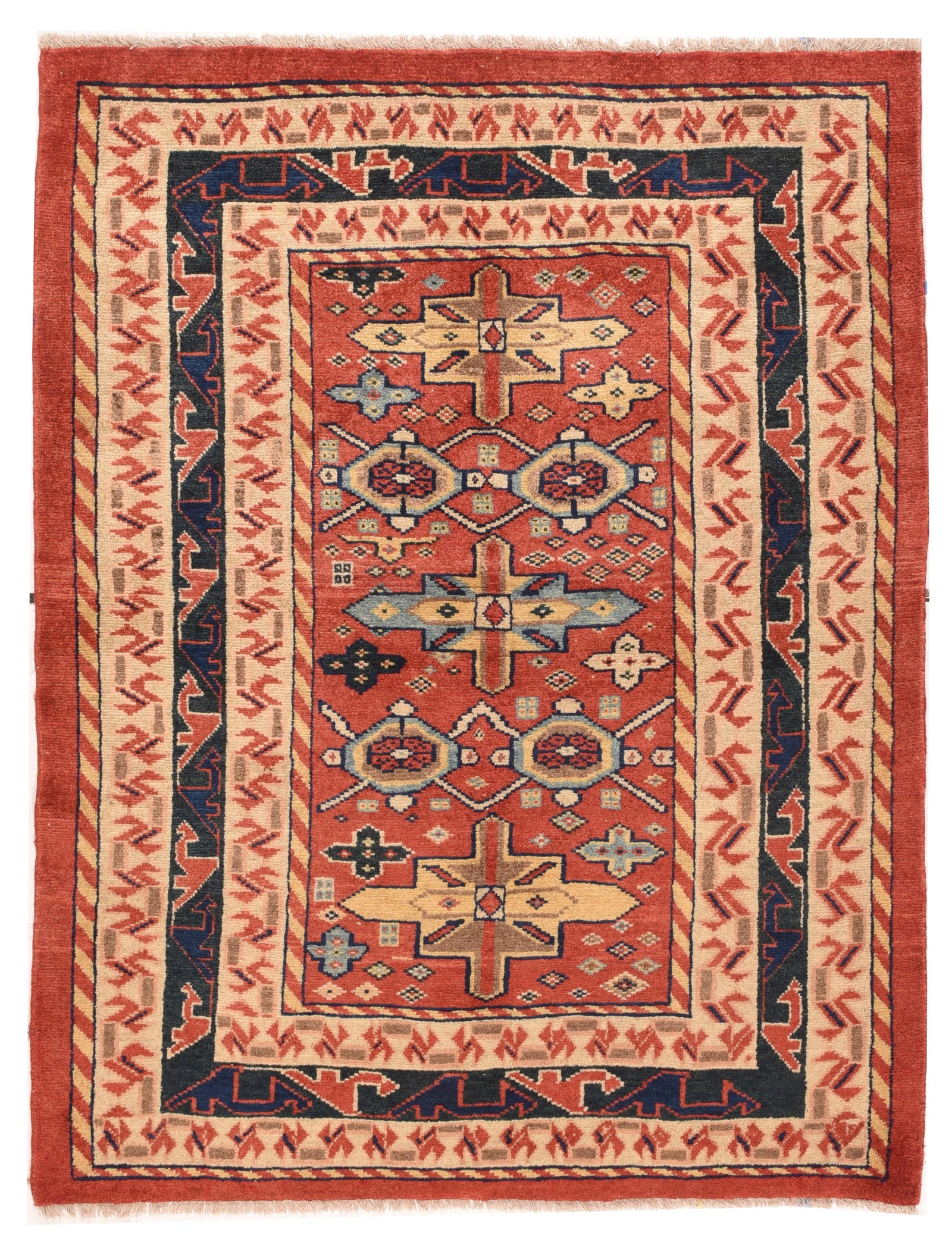 Semi Antique Persian Varamin Area Rug