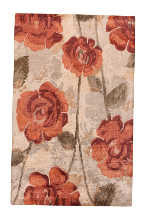 Fine Hand Tufted Modern Rug/Transitional Design, Size 5'0" X 8'0"