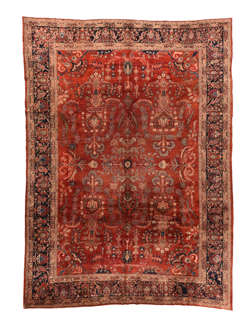Hand Knotted Persian Farahan Sarouk Wool