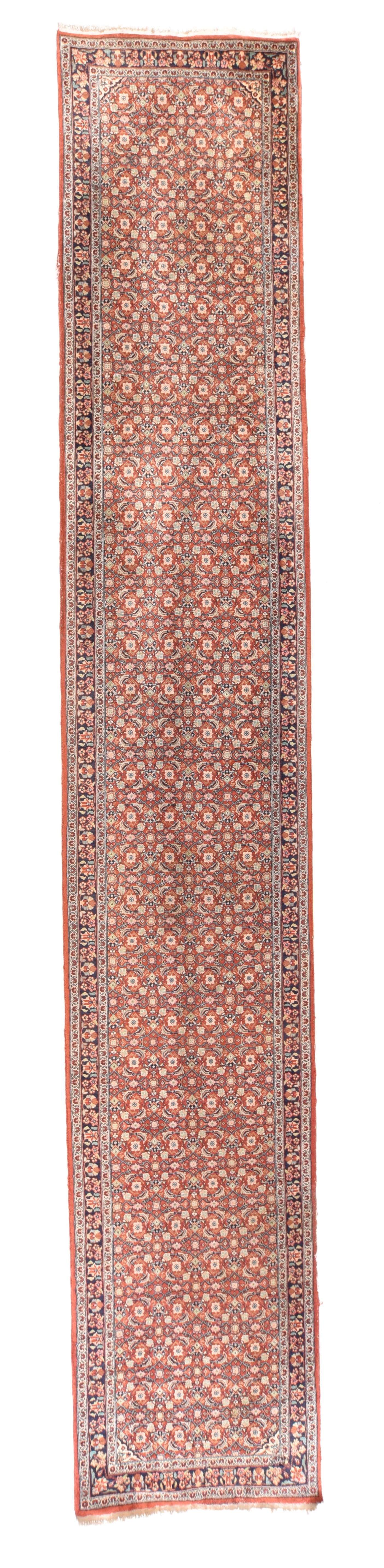 Antique Rust Fine Persian Tabrizs Area Rug