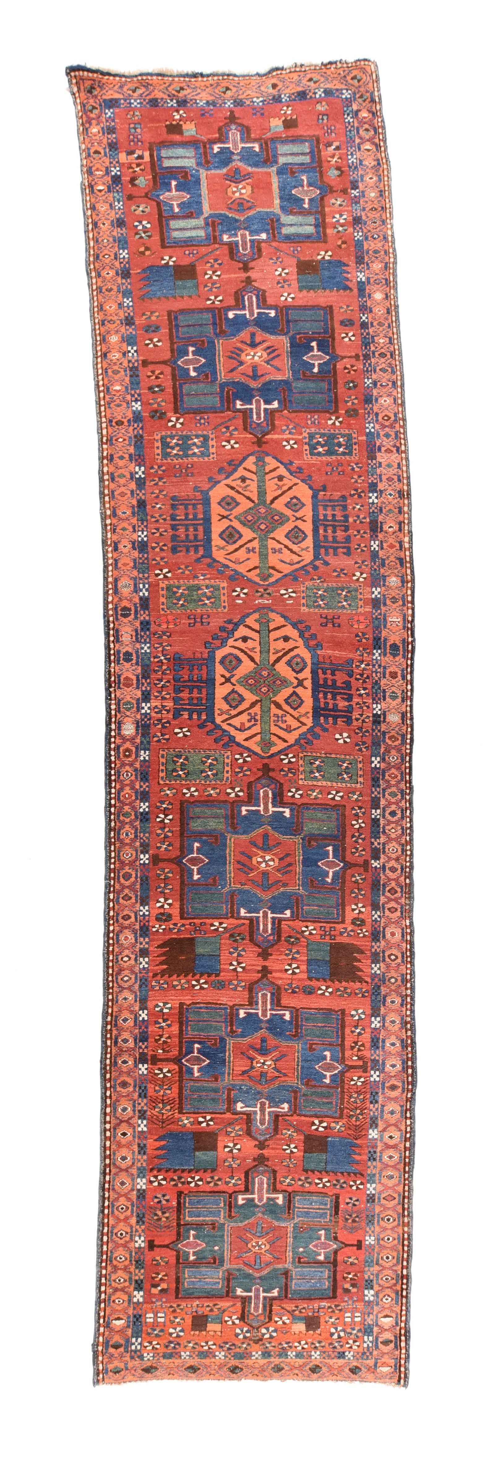 Semi Antique Fine Persian Heriz Area Rug